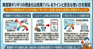 限度額ギリギリの現金化は危険？バレるラインと安全な使い方を解説