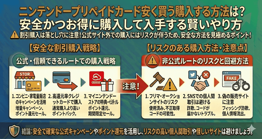 ニンテンドープリペイドカード安く買う購入する方法は人気売買サイトがオススメ！