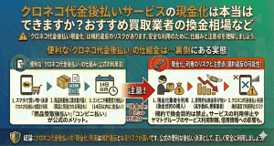 クロネコ代金後払いサービスの現金化は本当にできますか？おすすめ買取業者の換金相場など