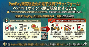 PayPay残高現金化の電子決済プラットフォーム！ペイペイポイント即日現金化する方法