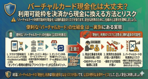 バーチャルカード現金化は大丈夫？利用可能枠を決済から現金に換える方法