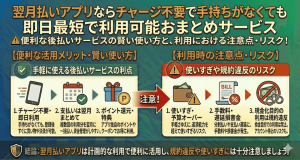 翌月払いアプリならチャージ不要で手持ちがなくても即日最短で利用可能おまとめサービス