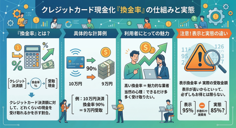 クレジット現金化業者の選び方・換金率だけで選ばない
