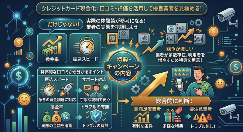 クレジット現金化の口コミについて