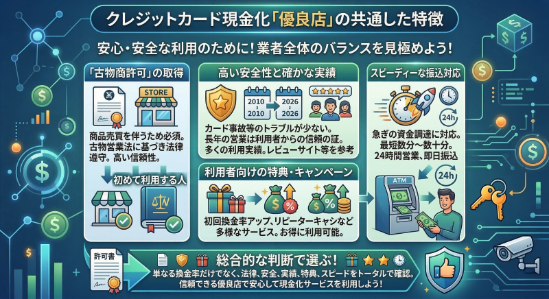 クレジット現金化の仕組み・優良店の共通点