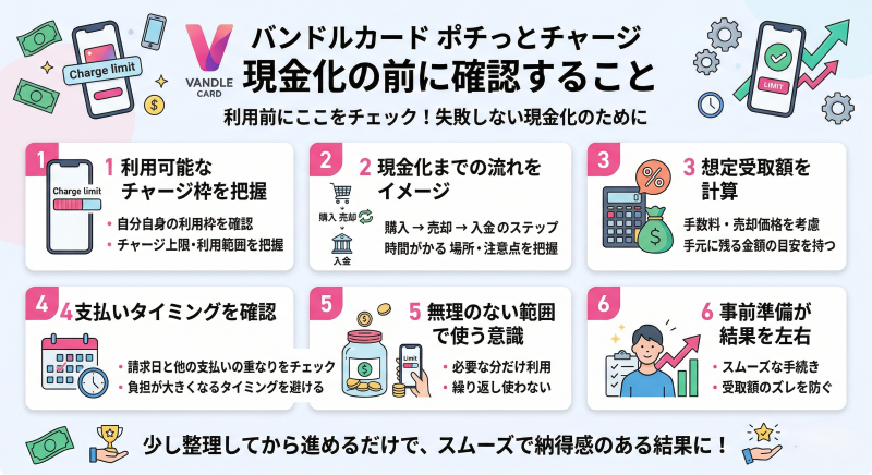 バンドルカード現金化をするまえに確認すること