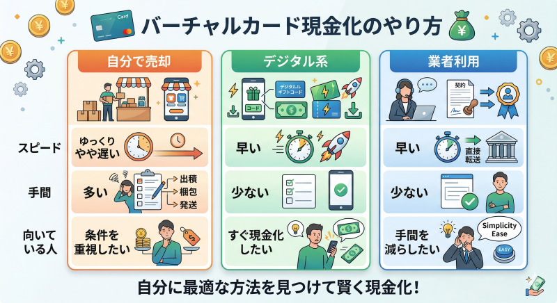 バーチャルカード現金化のやり方