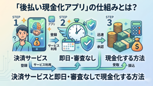 後払い現金化アプリの仕組みとは？決済サービスと即日・審査なしで現金化する方法