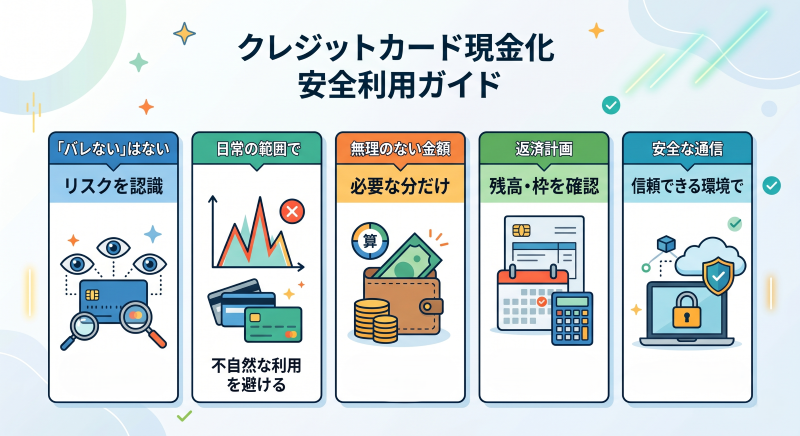 クレジットカード現金化安全利用のための注意点