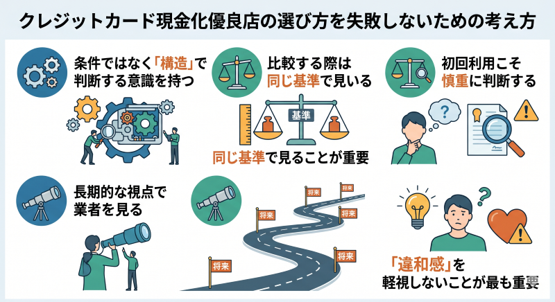 クレジットカード現金化優良店の選び方で失敗しないために