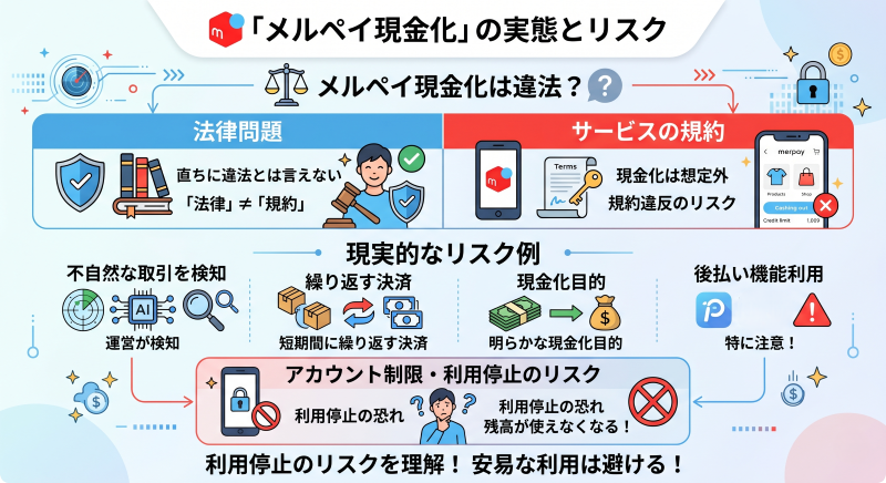 メルペイ現金化の違法リスク