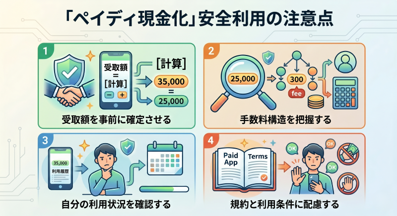 ペイディ現金化の注意点