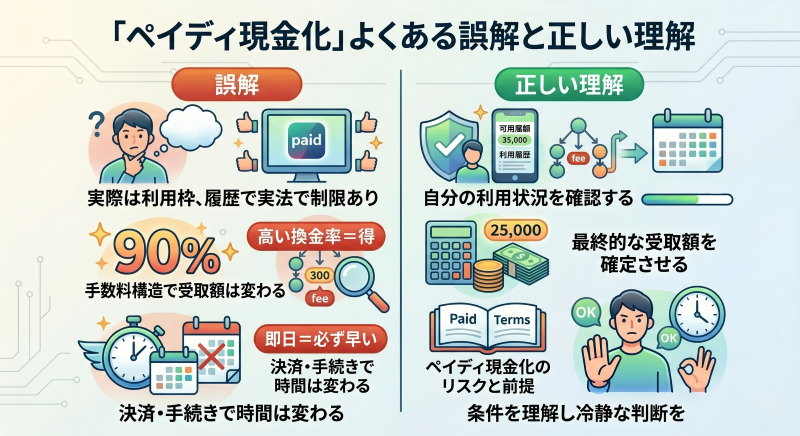 ペイディ現金化に対する誤解と理解