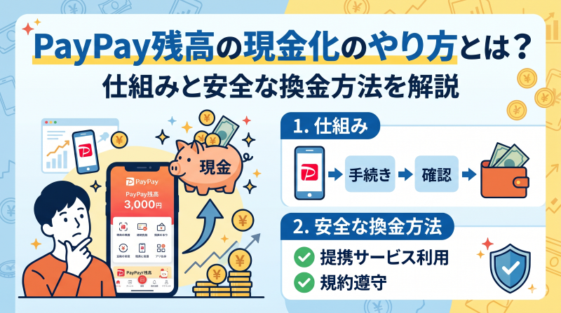 PayPay残高の現金化のやり方とは？仕組みと安全な換金方法を解説
